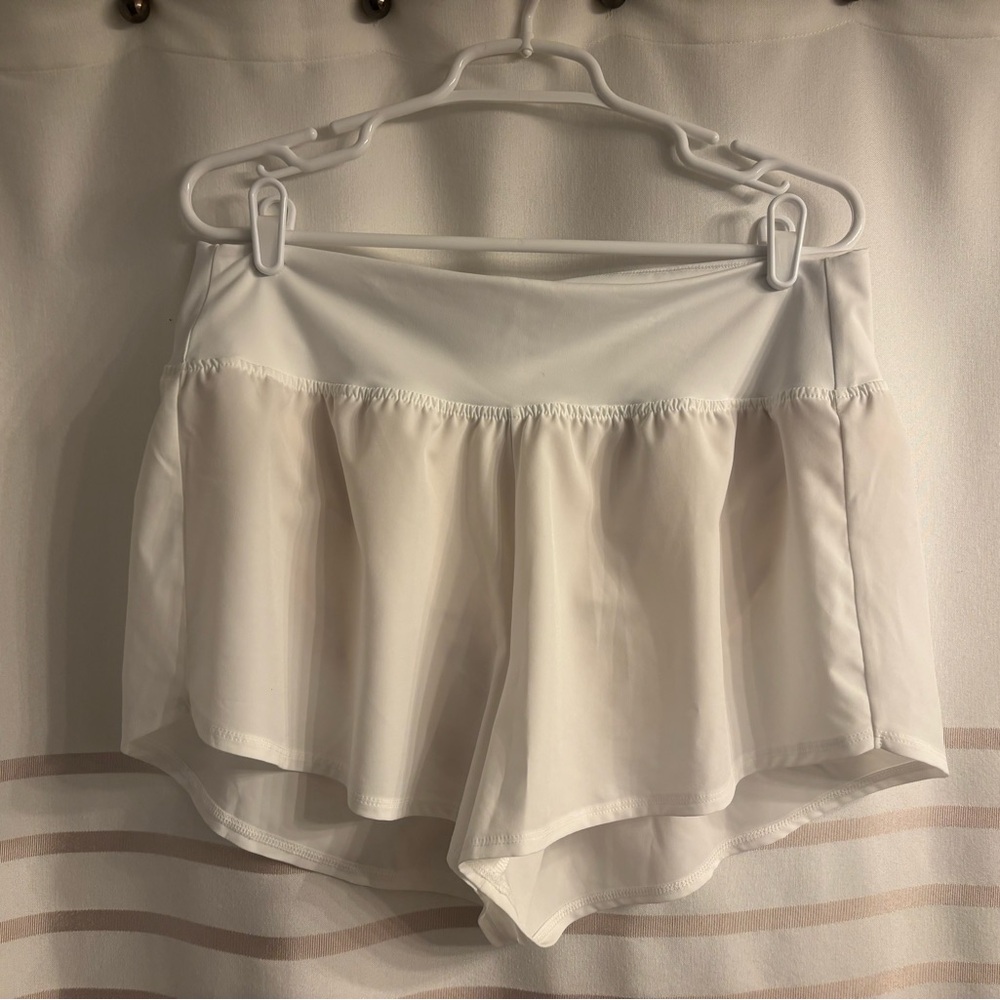 NWOT DSG White Flowy Athletic Shorts